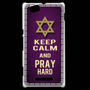 Coque Sony Xperia M Keep Calm and Pray jewish Violet