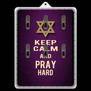 Porte clés Keep Calm and Pray jewish Violet