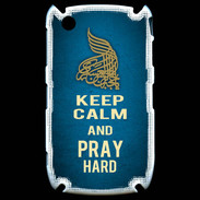 Coque Blackberry 8520 Keep Calm and Pray Muslim Bleu