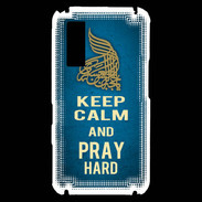 Coque Samsung Player One Keep Calm and Pray Muslim Bleu