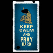 Coque Nokia Lumia 720 Keep Calm and Pray Muslim Bleu