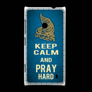 Coque Nokia Lumia 520 Keep Calm and Pray Muslim Bleu