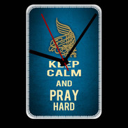 Grande pendule murale Keep Calm and Pray Muslim Bleu