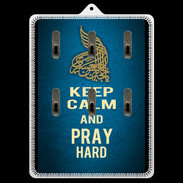 Porte clés Keep Calm and Pray Muslim Bleu