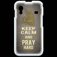 Coque Samsung ACE S5830 Keep Calm and Pray Muslim Gris
