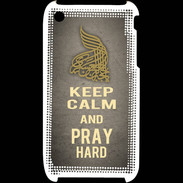 Coque iPhone 3G / 3GS Keep Calm and Pray Muslim Gris
