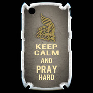 Coque Blackberry 8520 Keep Calm and Pray Muslim Gris