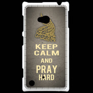 Coque Nokia Lumia 720 Keep Calm and Pray Muslim Gris