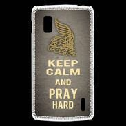 Coque LG Nexus 4 Keep Calm and Pray Muslim Gris
