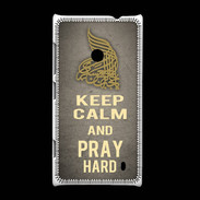 Coque Nokia Lumia 520 Keep Calm and Pray Muslim Gris