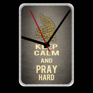 Grande pendule murale Keep Calm and Pray Muslim Gris