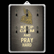 Porte clés Keep Calm and Pray Muslim Gris