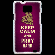 Coque Samsung Galaxy S2 Keep Calm and Pray Muslim Rose