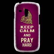Coque Samsung Galaxy S3 Mini Keep Calm and Pray Muslim Rose