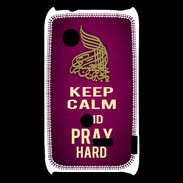 Coque Sony Xperia Typo Keep Calm and Pray Muslim Rose