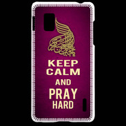 Coque LG Optimus G Keep Calm and Pray Muslim Rose