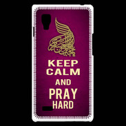 Coque LG Optimus L9 Keep Calm and Pray Muslim Rose
