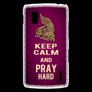 Coque LG Nexus 4 Keep Calm and Pray Muslim Rose