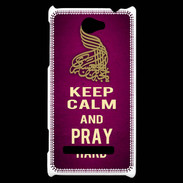 Coque HTC Windows Phone 8S Keep Calm and Pray Muslim Rose
