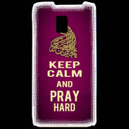 Coque LG P990 Keep Calm and Pray Muslim Rose