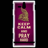 Coque Sony Xperia U Keep Calm and Pray Muslim Rose