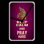 Grande pendule murale Keep Calm and Pray Muslim Rose