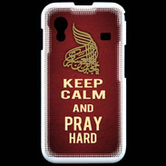 Coque Samsung ACE S5830 Keep Calm and Pray Muslim Rouge