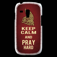 Coque Samsung Galaxy S3 Mini Keep Calm and Pray Muslim Rouge