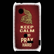 Coque Sony Xperia Typo Keep Calm and Pray Muslim Rouge