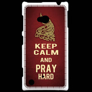 Coque Nokia Lumia 720 Keep Calm and Pray Muslim Rouge