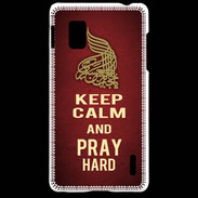 Coque LG Optimus G Keep Calm and Pray Muslim Rouge