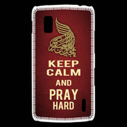 Coque LG Nexus 4 Keep Calm and Pray Muslim Rouge