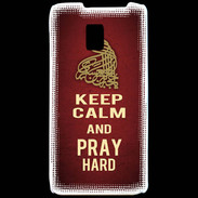 Coque LG P990 Keep Calm and Pray Muslim Rouge