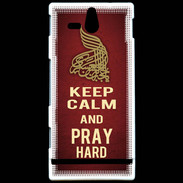 Coque Sony Xperia U Keep Calm and Pray Muslim Rouge