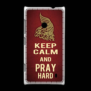 Coque Nokia Lumia 520 Keep Calm and Pray Muslim Rouge