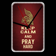 Grande pendule murale Keep Calm and Pray Muslim Rouge
