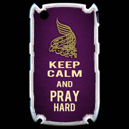 Coque Blackberry 8520 Keep Calm and Pray Muslim Violet