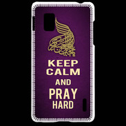 Coque LG Optimus G Keep Calm and Pray Muslim Violet