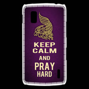 Coque LG Nexus 4 Keep Calm and Pray Muslim Violet