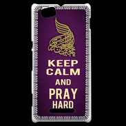 Coque Sony Xperia M Keep Calm and Pray Muslim Violet