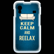 Coque Samsung ACE S5830 Keep Calm and Be Reelax Bleu