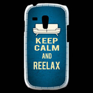 Coque Samsung Galaxy S3 Mini Keep Calm and Be Reelax Bleu
