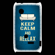 Coque Sony Xperia Typo Keep Calm and Be Reelax Bleu