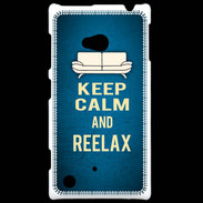 Coque Nokia Lumia 720 Keep Calm and Be Reelax Bleu