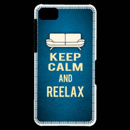 Coque Blackberry Z10 Keep Calm and Be Reelax Bleu