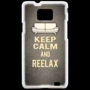 Coque Samsung Galaxy S2 Keep Calm and Reelax Gris