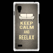 Coque LG Optimus L9 Keep Calm and Reelax Gris