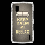 Coque LG Nexus 4 Keep Calm and Reelax Gris