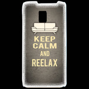 Coque LG P990 Keep Calm and Reelax Gris