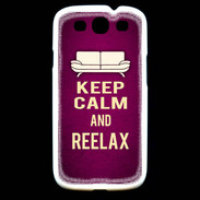Coque Samsung Galaxy S3 Keep Calm and Reelax Rose